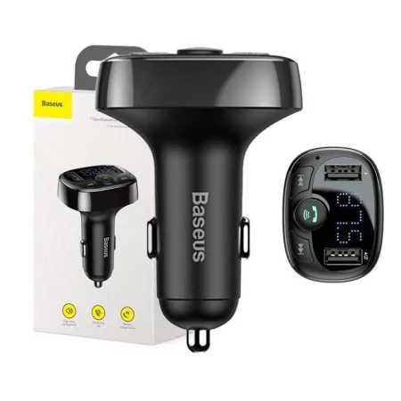 Kontrolsat - Baseus Car Charger - FM Transmitter / Bluetooth / 2xUSB - 3.4A - CCTM-01