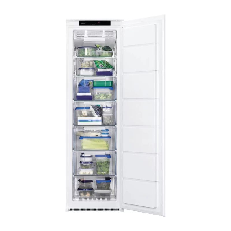 Kontrolsat - Arca Congeladora Vertical Zanussi - 204L - Classe F - Branca - ZUNN18FS1 Kontrolsat - Arca Congeladora Vertical Zanussi - 204L - Classe F - Branca - ZUNN18FS1