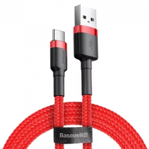 Kontrolsat - Baseus Cafule Cable - USB-A 2.0 / USB-C - 1 m - Red - CATKLF-B09