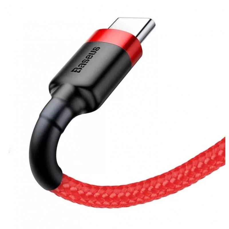 Kontrolsat - Baseus Cafule Cable - USB-A 2.0 / USB-C - 1 m - Red - CATKLF-B09