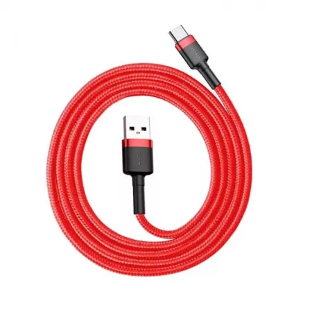 Kontrolsat - Baseus Cafule Cable - USB-A 2.0 / USB-C - 1 m - Red - CATKLF-B09