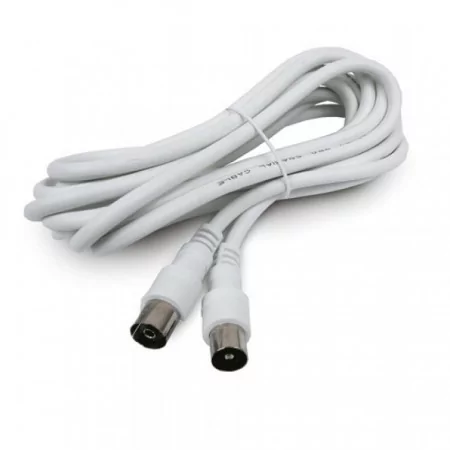 Cable Prolongador de Antena-5M Blanco-AXIL
