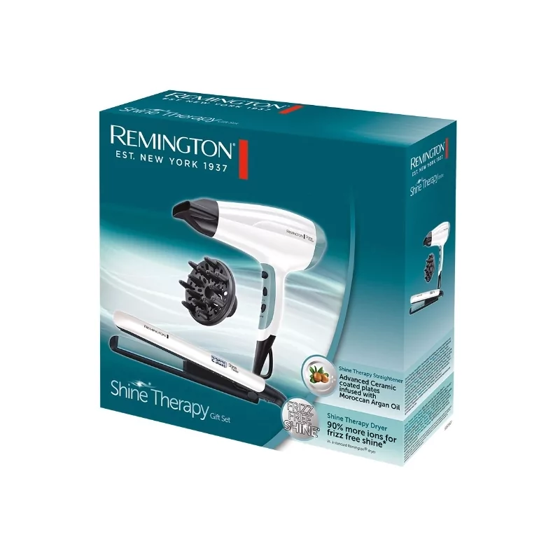 Kontrolsat - Kit Secador + Alisador Remington Shine Therapy - S8500GP
