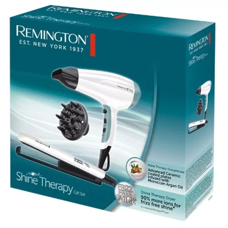 Kontrolsat - Remington Shine Therapy Hair Dryer + Straightener Kit - S8500GP Kontrolsat - Remington Shine Therapy Hair Dryer + Straightener Kit - S8500GP