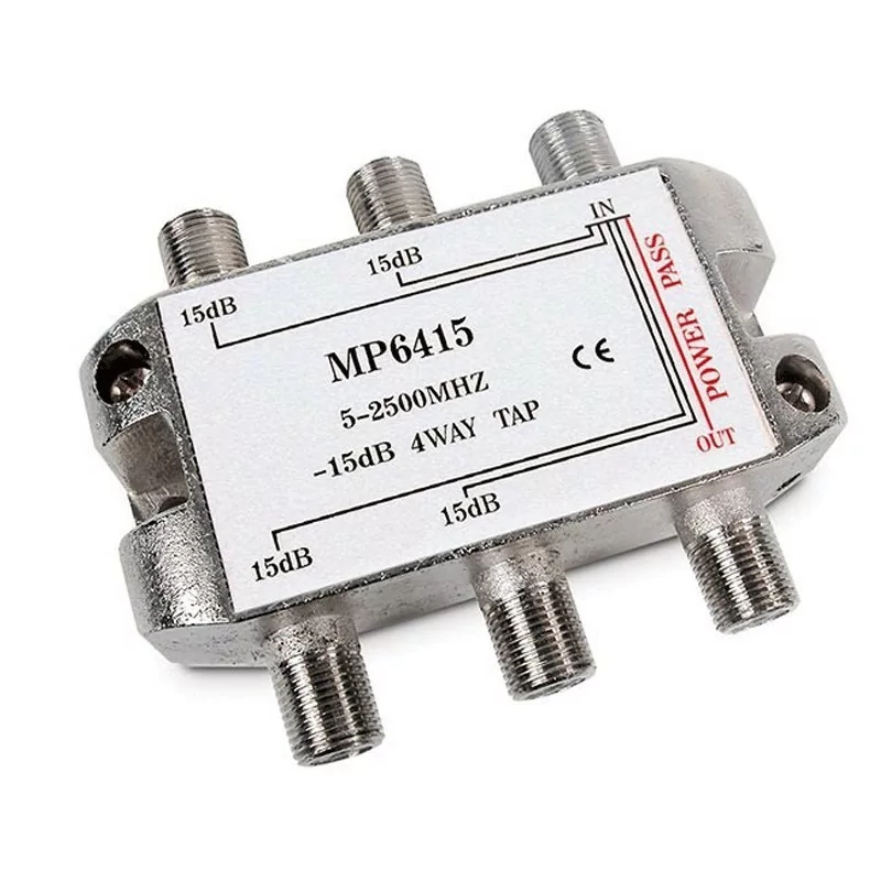Splitter- 4 outputs- 4-2400MHz-15dB- AXIL