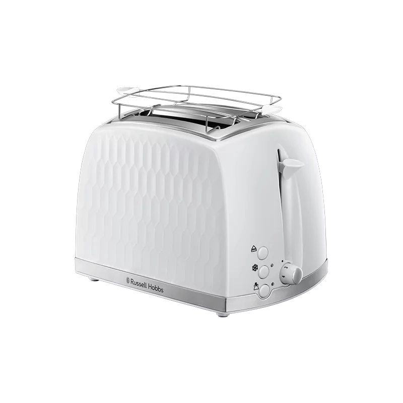 Kontrolsat - Honeycomb White 2-Slice Toaster - Russell Hobbs