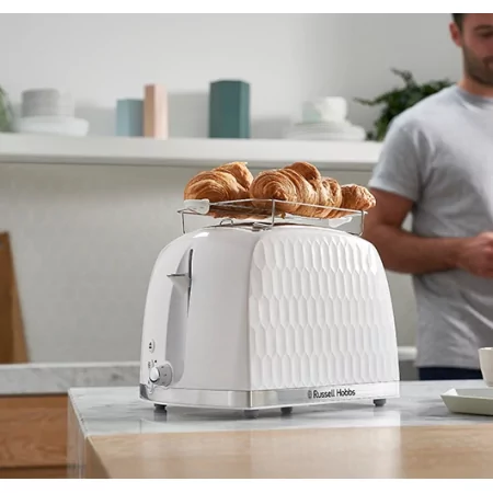 Kontrolsat - Honeycomb White 2-Slice Toaster - Russell Hobbs