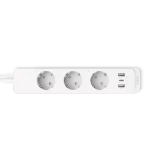 Kontrolsat - Tapo TP-Link Smart Socket Extension - Smart Wi-Fi Power Strip 3 Schuko 10A Sockets + USB/USB-C White