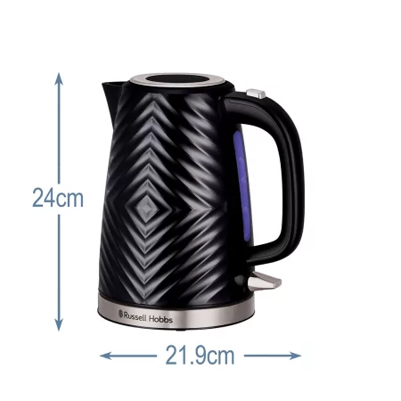 Kontrolsat - Russell Hobbs Kettle - Groove Black - 1.7L Kontrolsat - Russell Hobbs Kettle - Groove Black - 1.7L