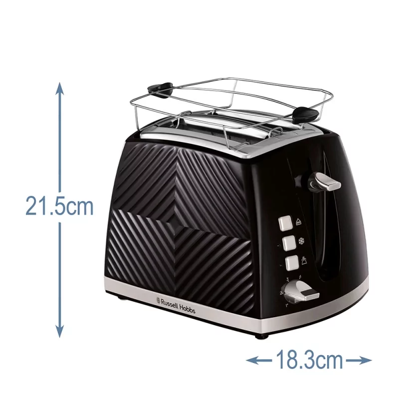 Kontrolsat - Torradeira Russell Hobbs - Groove Black - 2 Fatias - 26390-56