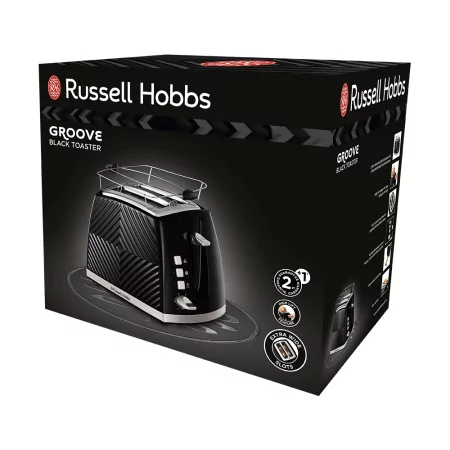Kontrolsat - Torradeira Russell Hobbs - Groove Black - 2 Fatias - 26390-56