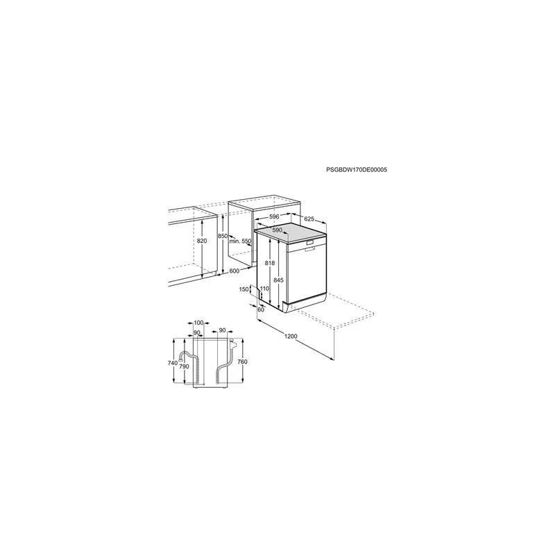 Kontrolsat - AEG FFB53900ZW Dishwasher (14 Place Settings - 60cm - Class D)