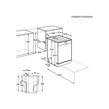 Kontrolsat - AEG FFB53900ZW Dishwasher (14 Place Settings - 60cm - Class D)