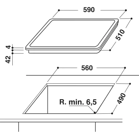 Kontrolsat - Hotpoint HR632B Vitroceramic Hob