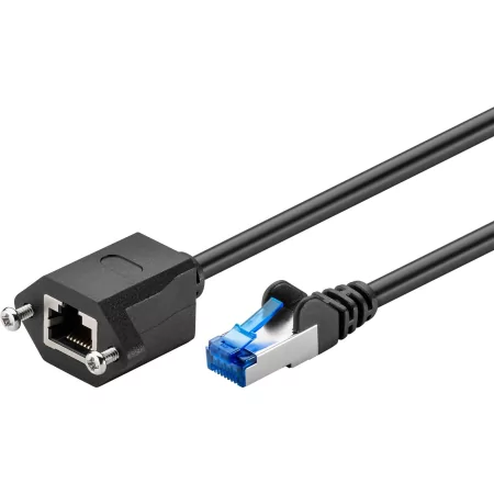 Kontrolsat - Extensão Cabo de Rede CAT 6a S/FTP (PiMF) 0.5M Preto