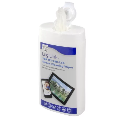 Kontrolsat - Toalhetes de Limpeza para Ecrãs Logilink - 100un Kontrolsat - Toalhetes de Limpeza para Ecrãs Logilink - 100un