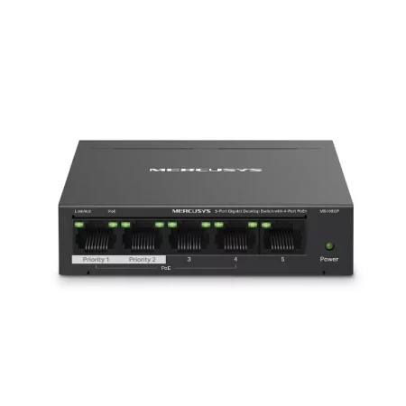 Kontrolsat - Mercusys Switch - 5 Gigabit Ports - PoE+ - MS105GP
