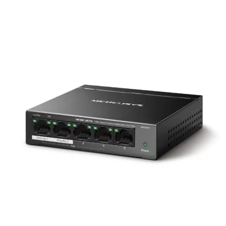 Kontrolsat - Switch Mercusys - 5 Portas Gigabit - PoE+ - MS105GP