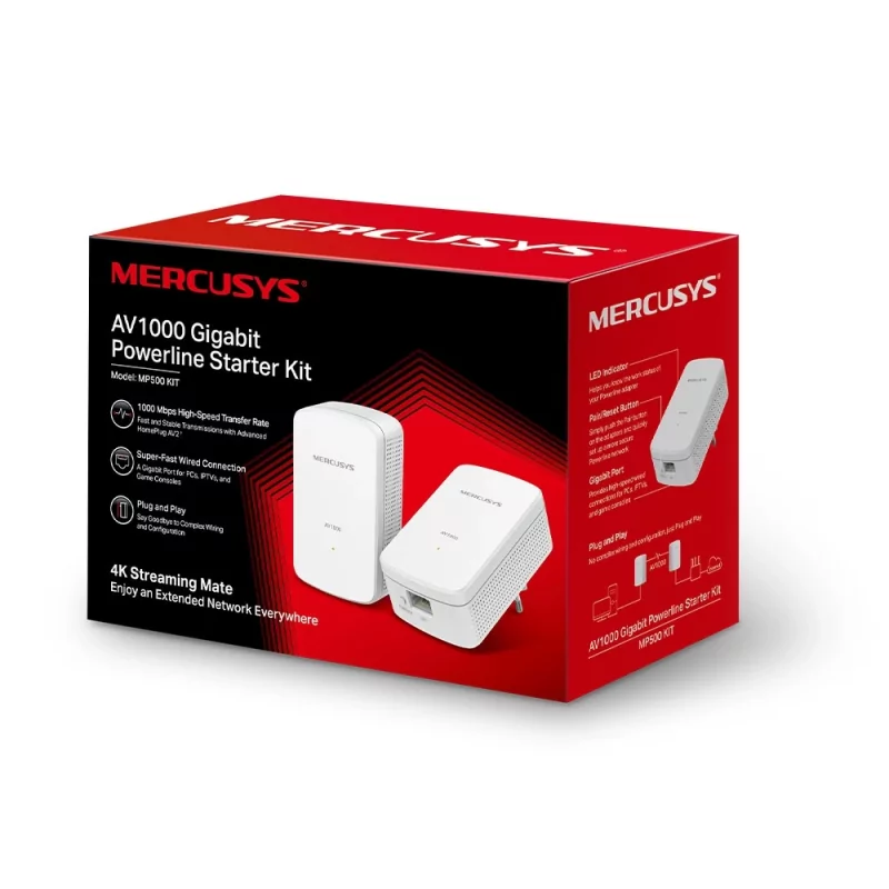 Kontrolsat - Powerline Mercusys - AV1000 - Gigabit - MP500