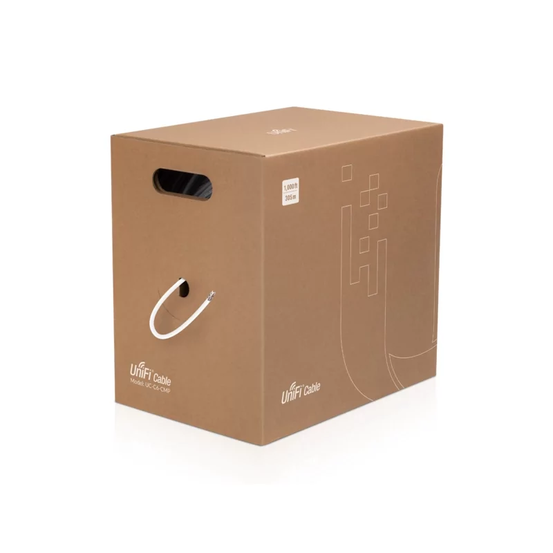 Kontrolsat - Cabo de Rede Ubiquiti - 305M - Cat6 - Branco - UC-C6-CMP