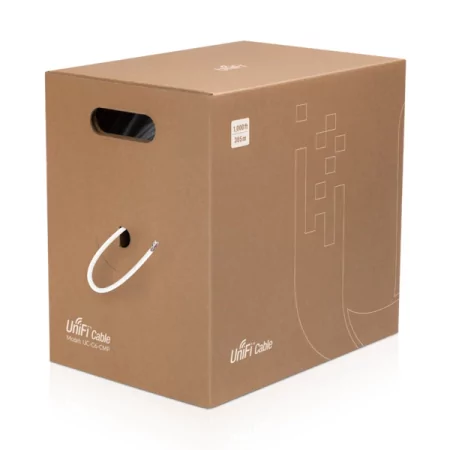 Kontrolsat - Cabo de Rede Ubiquiti - 305M - Cat6 - Branco - UC-C6-CMP