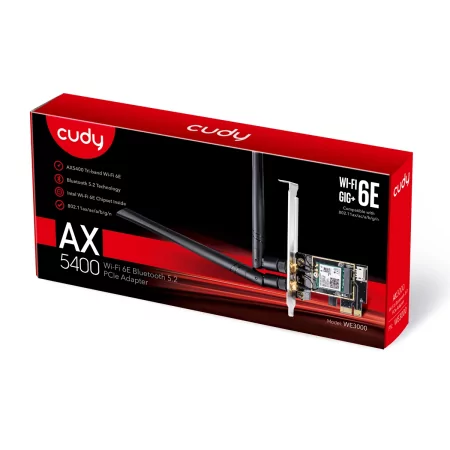 Kontrolsat - Placa de Rede Cudy - AX5400 - Wi-Fi 6E - WE3000