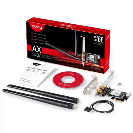 Kontrolsat - Cudy Network Card - AX5400 - Wi-Fi 6E - WE3000 Kontrolsat - Cudy Network Card - AX5400 - Wi-Fi 6E - WE3000