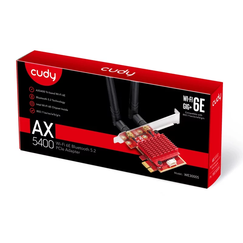 Kontrolsat - Cudy Network Card - AX5400 - Wi-Fi 6E - WE3000S