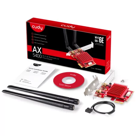 Kontrolsat - Placa de Rede Cudy - AX5400 - Wi-Fi 6E - WE3000S