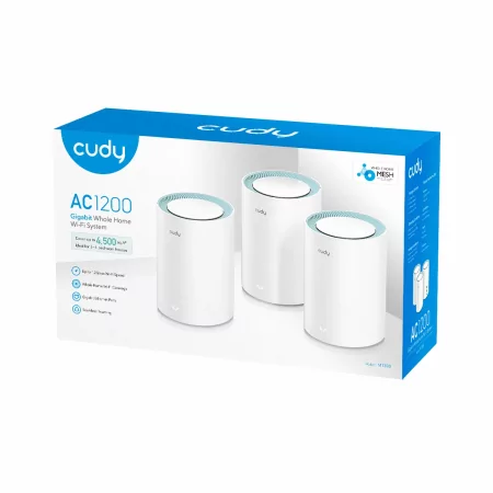 Kontrolsat - Cudy Mesh System - M1300 - AC1200 - Dual-Band Wi-Fi 5 Gigabit - Pack of 3 Units Kontrolsat - Cudy Mesh System - M1300 - AC1200 - Dual-Band Wi-Fi 5 Gigabit - Pack of 3 Units