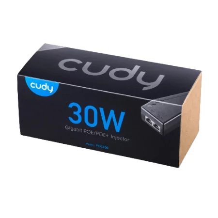 Kontrolsat - Injetor PoE+ Cudy - AC100 - 100/240V - 30W - Preto - POE200