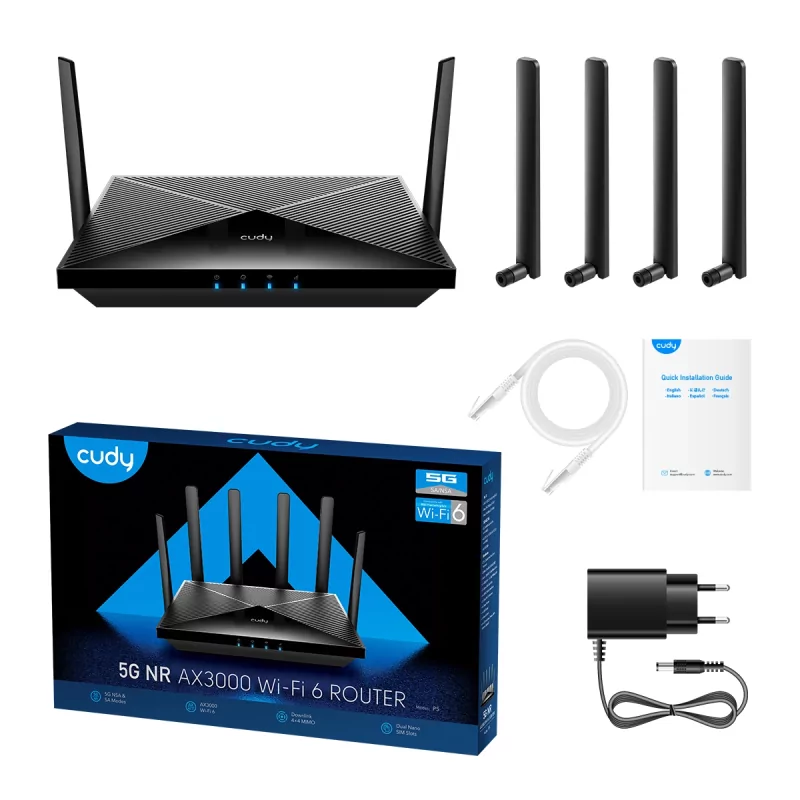 Kontrolsat - Router Cudy - AX3000 - Dual-Band Wi-Fi 6 - 5G LTE - P5