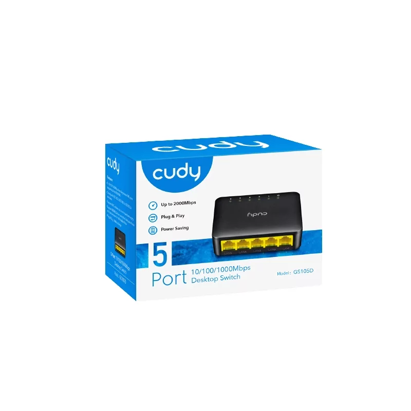 Kontrolsat - Cudy Switch - 5 Gigabit Ports - UnManaged - GS105D