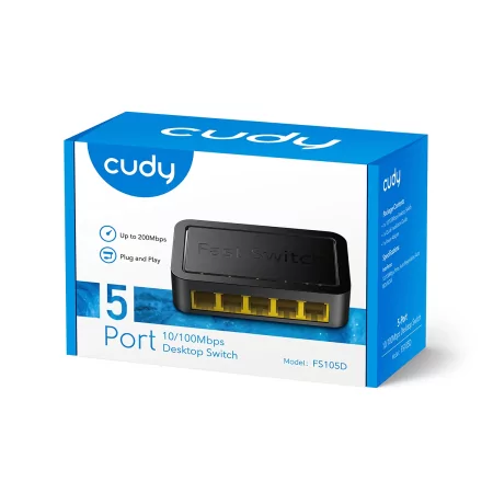 Kontrolsat - Switch Cudy - 5 Ports 10/100 Mbps - UnManaged - FS105D