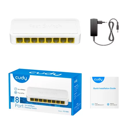 Kontrolsat - Switch Cudy - 8 Ports 10/100 Mbps - UnManaged - FS108D