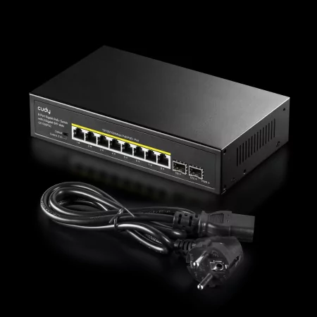 Kontrolsat - Switch Cudy - 8 Portas Gigabit - UnManaged PoE+ SFP - GS1008PS2