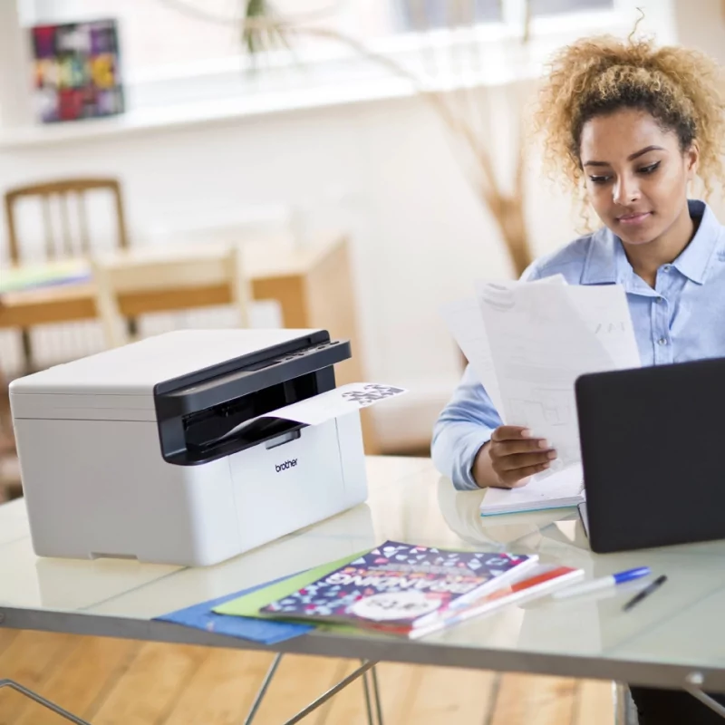 Kontrolsat - Brother Multifunction Printer - Monochrome - Wi-Fi - White - DCP1610W
