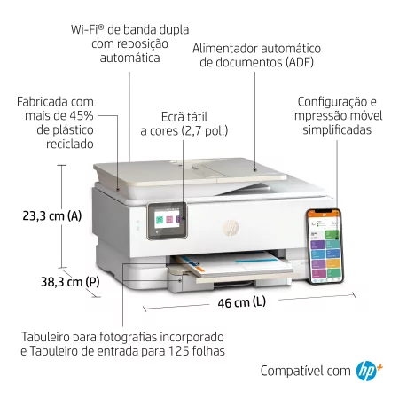 Kontrolsat - Impressora HP - Multifunções - Envy Inspire - Wireless - 7920e
