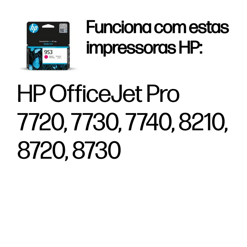 Kontrolsat - Tinteiro HP - 953 Rosa - 630 Páginas - F6U13AE