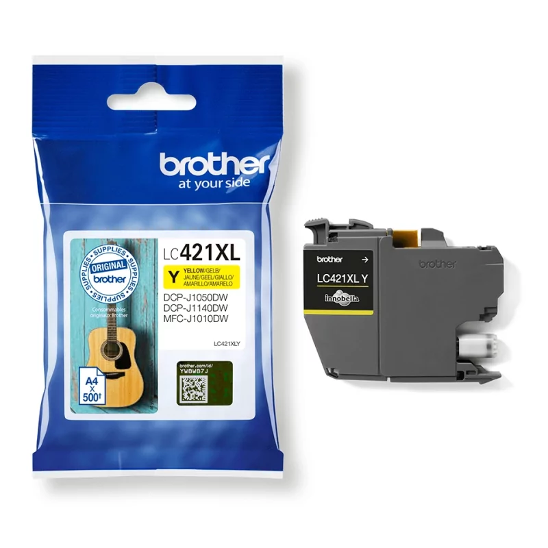 Kontrolsat - Tinteiro Brother - Amarelo - 500 Páginas - LC421XL
