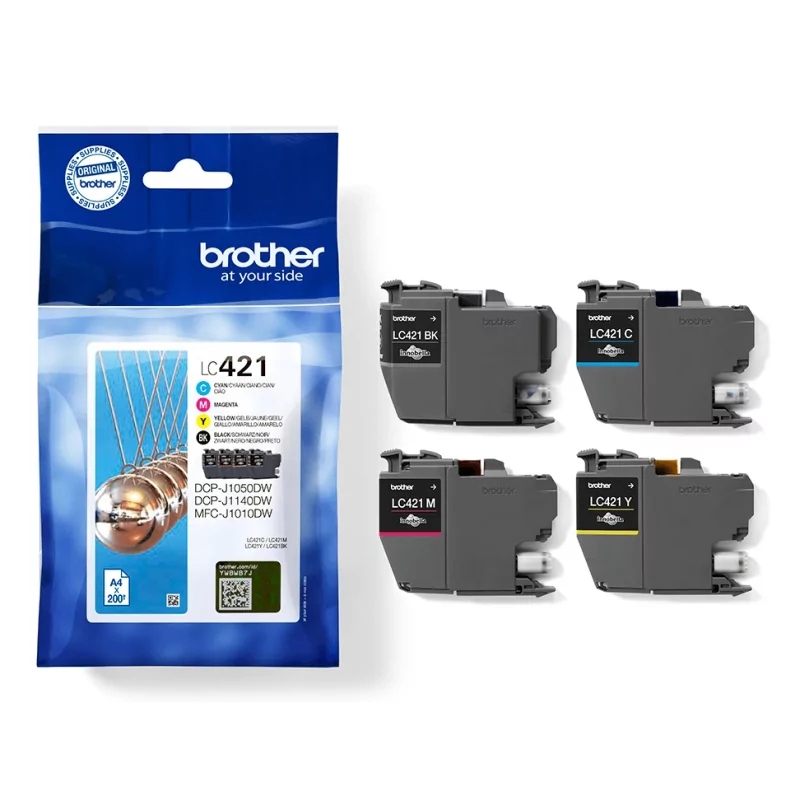 Kontrolsat - Tinteiro Brother - Pack 4 Cores - 200 Páginas - LC421