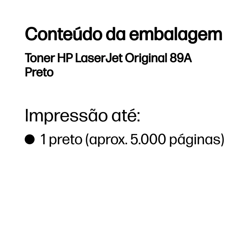 Kontrolsat - HP Toner - Black - 5000 Pages - CF289A