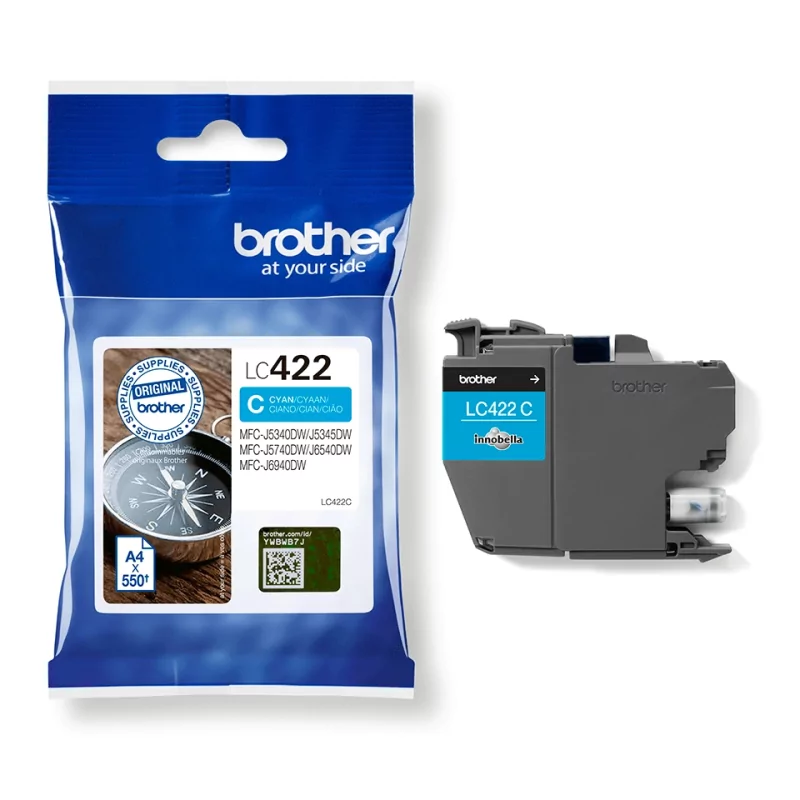 Kontrolsat - Tinteiro Brother - Azul - 550 Páginas - LC422C