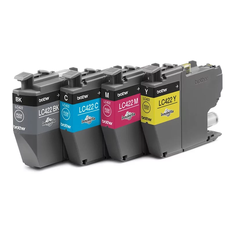 Kontrolsat - Pack 4 Brother Ink Cartridges - Tricolor + Black - 550 Pages - LC422VAL