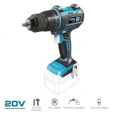 Taladro Percutor e Aparafusador Koma Tools Pro Series - 20 V - Sin Escovas