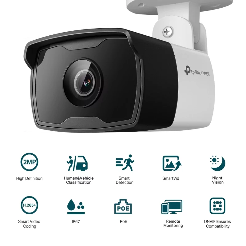 Kontrolsat - TP-Link Bullet Camera - 2.8mm - 2MP - IR 30m - IP67 - VIGI C320I