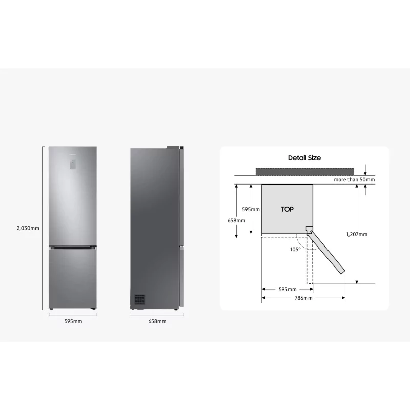 Kontrolsat - Samsung RB38C607AS9 Fridge Freezer (387L - Class A - Inox)