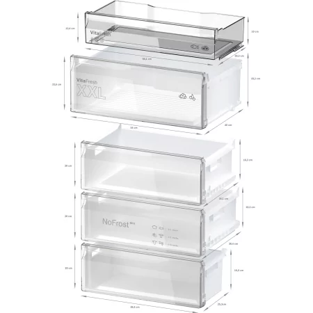 Kontrolsat - Bosch KGN497LDF Fridge Freezer (440L - Class D - Inox)