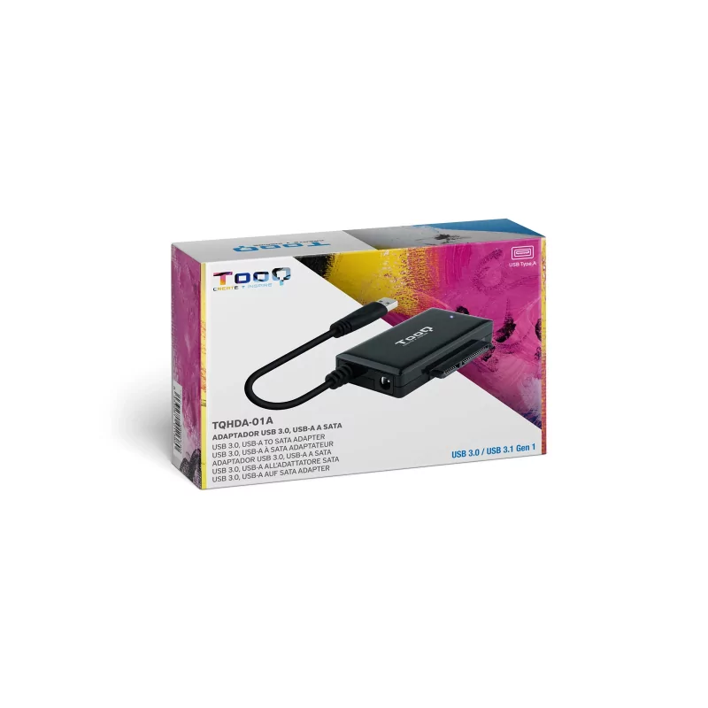 Kontrolsat - TooQ Hard Drive Adapter - USB-C - 2.5" - 3.5" - TQHDA-01A