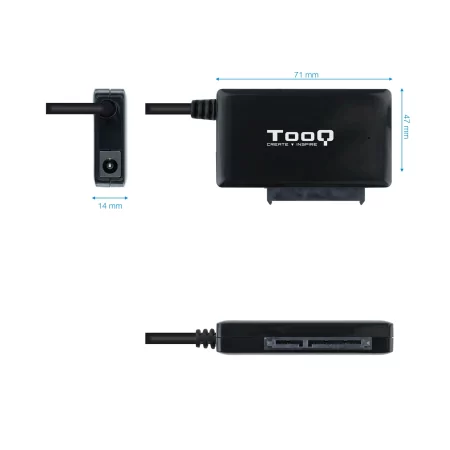 Kontrolsat - TooQ Hard Drive Adapter - USB-C - 2.5" - 3.5" - TQHDA-02C